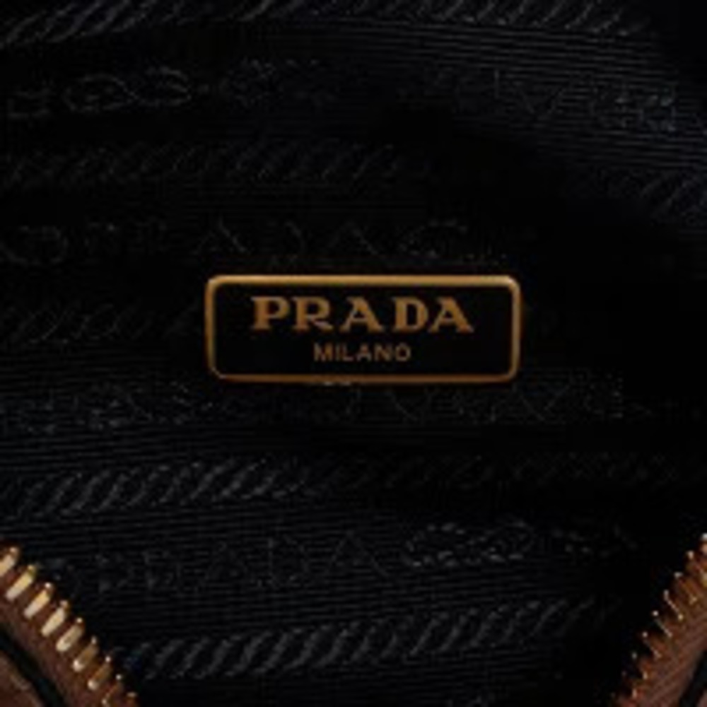 Prada Leather Pochette Vitello Shoulder Bag Beige - Picture 11 of 13